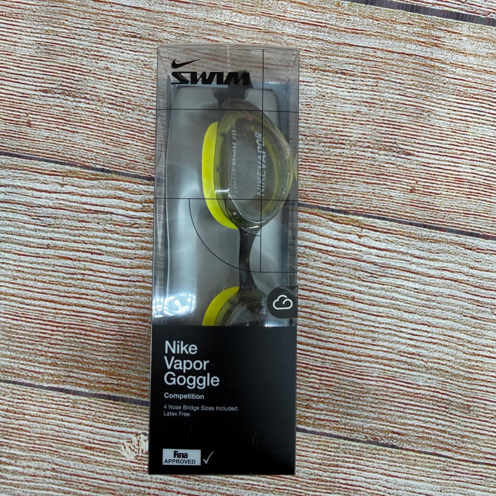 Nike Vapor Goggle Competition Swim Goggles Yellow‎ Black NESSA177-042